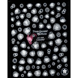 Stickere 3D pentru unghii Albe Carving Cod CC009
